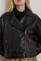 Lauren Ralph Lauren kurtka skórzana czarny 200P01414