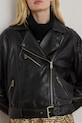 Lauren Ralph Lauren geacă de piele negru 200P01414