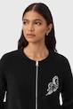 Ζακέτα με προσθήκη μαλλιού AllSaints JAQUELINE W042KD μαύρο AW25