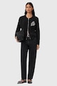 Ζακέτα με προσθήκη μαλλιού AllSaints JAQUELINE W042KD μαύρο