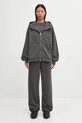 Carhartt WIP bluza bawełniana W' Hooded Benton Jacket I035525.87GD szary