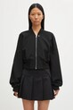Rick Owens Lilies geacă Flight necaptusit negru LI02E3708.JCVS