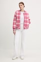 United Colors of Benetton kurtka bomber z dodatkiem wełny 20G9DN08S różowy AW25