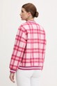Odzież United Colors of Benetton kurtka bomber z dodatkiem wełny 20G9DN08S różowy