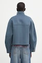 Clothing Maison Kitsuné wool jacket Double Face Cropped PW02118WQ4067 navy