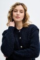 Sisley kardigan z dodatkiem wełny granatowy 1IGZL500S