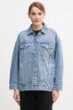 Dkny kurtka jeansowa bez kaptura niebieski DJ5J6201