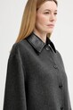 Nanushka płaszcz z dodatkiem wełny szary NW25FWJK27994