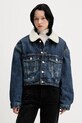 Tommy Jeans kurtka jeansowa oversize granatowy DW0DW22485