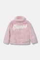 Детско яке Guess изкуствен косъм розов J5YL18.K8BV0.9BYA