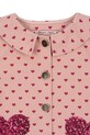 Παιδικό βαμβακερό μπουφάν Konges Sløjd NOLA SEQUIN SHIRT JACKET GOTS ροζ KS103948.9BYA