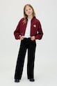 Calvin Klein Jeans geacă bomber pentru copii burgundia IG0IG03076.9BYA