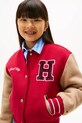 Dziewczynka Tommy Hilfiger marynarka niemowlęca z dodatkiem bawełny KG0KG08859.9BYA czerwony