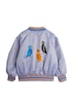 Chłopiec Mini Rodini kurtka bomber dziecięca Birds 2561010145 fioletowy