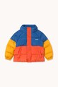 Tinycottons kurtka dziecięca COLOR BLOCK SHORT PADDED JACKET AW25.142 pomarańczowy AW25