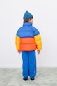 Tinycottons kurtka dziecięca COLOR BLOCK SHORT PADDED JACKET AW25.142 pomarańczowy