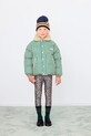 Tinycottons kurtka dziecięca GREEN STRIPES PADDED JACKET zielony AW25.143