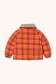 Chłopiec Tinycottons kurtka dziecięca CHECK PADDED JACKET AW25.145 pomarańczowy