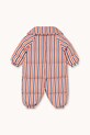 Tinycottons kombinezon niemowlęcy STRIPES PADDED OVERALL AW25.148 pomarańczowy AW25