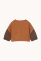 Tinycottons kurtka niemowlęca TINY COLOR BLOCK BABY JACKET AW25.276 brązowy AW25