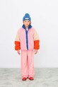Tinycottons kurtka dziecięca COLOR BLOCK POLAR SHERPA JACKET bez kaptura granatowy AW25.360