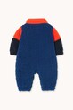 Overal pre bábätká Tinycottons COLOR BLOCK POLAR SHERPA ONE-PIECE AW25.361 oranžová AW25