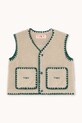 Tinycottons bezrękawnik dziecięcy SHERPA VEST AW25.381 beżowy AW25