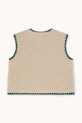 Chłopiec Tinycottons bezrękawnik dziecięcy SHERPA VEST AW25.381 beżowy
