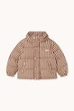 Tinycottons kurtka bawełniana dziecięca STRIPES SHORT PADDED JACKET AW25.484 różowy AW25