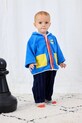 Куртка для немовлят Bobo Choses Choo Choo з капюшоном блакитний 225AB111