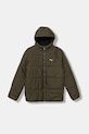 Детская двусторонняя куртка Puma Reversible Puffer Jacket с утеплением зелёный 688407.