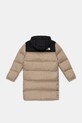Dětská péřová bunda The North Face TEEN NUPTSE LONG PARKA NF0A88UFBOX1 zelená AW25