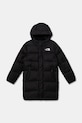Dětská péřová bunda The North Face TEEN NUPTSE LONG PARKA s podšívkou černá NF0A88UFKX71