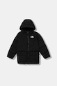 The North Face geacă de puf pentru copii TEEN NORTH DOWN FLEECE LINED SHORT PARKA cu captuseala negru NF0A88UWJK31