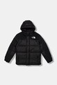 The North Face kurtka puchowa dziecięca TEEN HMLYN DOWN SHORT PARKA pozostałe czarny NF0A88UYKX71