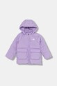 The North Face kurtka puchowa dziecięca KID NORTH DOWN FLEECE LINED PARKA pozostałe fioletowy NF0A88VFQZI1