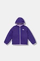 Dětská oboustranná bunda The North Face KID REVERSIBLE PERRITO HOODED JACKET s podšívkou fialová NF0A88VJQZI1