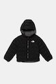 The North Face kétoldalas gyerekdzseki KID REVERSIBLE PERRITO HOODED JACKET enyhén szigetelt fekete NF0A88VJWOO1
