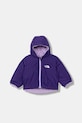 The North Face jachetă pentru copii cu două fețe BABY REVERSIBLE PERRITO HOODED JACKET cu captuseala violet NF0A88W3QZI1