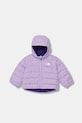 The North Face jachetă pentru copii cu două fețe BABY REVERSIBLE PERRITO HOODED JACKET NF0A88W3QZI1 violet AW25
