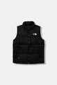 The North Face bezrękawnik puchowy dziecięcy TEEN 1996 RETRO NUPTSE VEST bez kaptura czarny NF0A8A4BGOG1