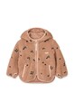 Liewood kurtka niemowlęca Mara Pile Jacket With Ears LW18633.9BYA pomarańczowy AW25