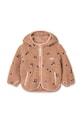 Kojenecká bunda Liewood Mara Pile Jacket With Ears LW18633.9BYA oranžová AW25