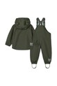 Liewood kurtka i spodnie niemowlęce Manu Rainwear Set LW19910.9BYA zielony AW25