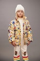Detská bunda Mini Rodini Flowers oversize žltá 25710115