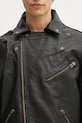 Samsoe Samsoe leather biker jacket SACOBAIN black M25200027