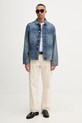 AllSaints kurtka jeansowa męska bawełniana EXILE M030OC niebieski SS26