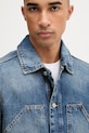 AllSaints kurtka jeansowa męska bawełniana EXILE niebieski M030OC