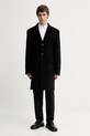 Filippa K płaszcz z dodatkiem wełny bez kaptura czarny 31659.FK