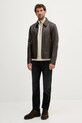 BOSS geacă de piele 50543214 maro AW25
